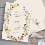 Boho Wildflower Wedding Kaart<br><div class="desc">Boho Wildflower Wedding Invitation. Deze stijlvolle en elegante huwelijksuitnodiging is voorzien van prachtige,  met de hand geschilderde waterverf wildbloemen die zijn gerangschikt als een mooie,  perfecte kreet voor lente-,  zomer- of valbruiloften. Vind overeenkomende objecten in het Boho Wildflower Wedding Collectie.</div>