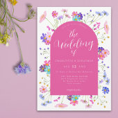 Boho Wildflower Wedding Kaart
