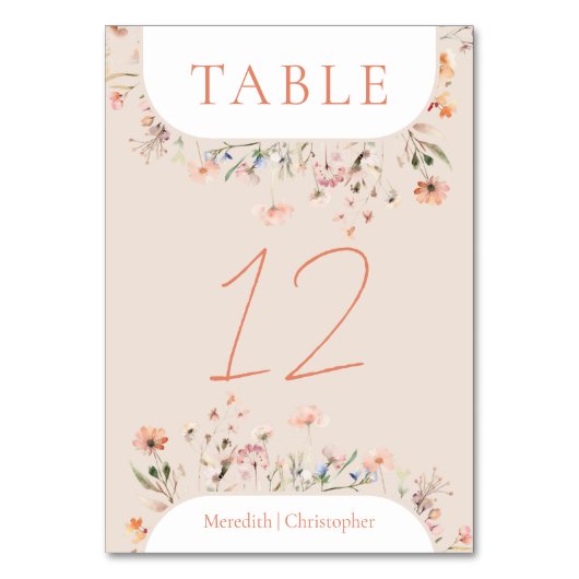 Boho Wildflower Wedding Kaart (Voorkant)