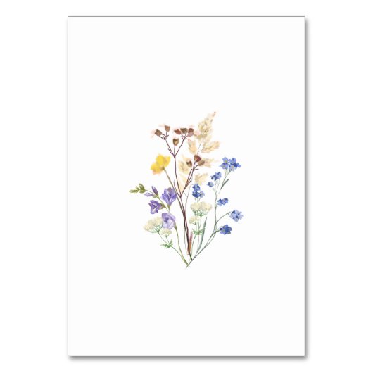 Boho Wildflower Wedding Kaart (Achterkant)