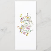 Boho Wildflower Wedding Menu (Achterkant)