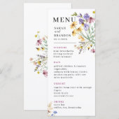 Boho Wildflower Wedding Menu (Voorkant / Achterkant)