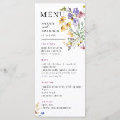 Boho Wildflower Wedding Menu (Voorkant)