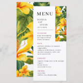 Boho Wildflower Wedding Menu (Voorkant / Achterkant)