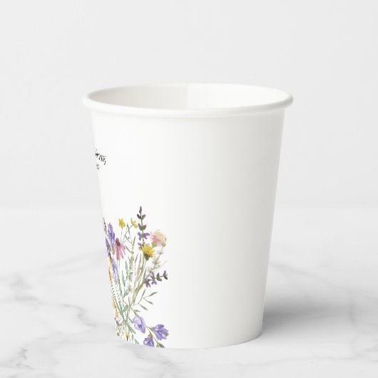 Boho Wildflower Wedding Papieren Bekers (Links)