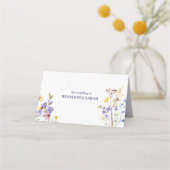Boho Wildflower Wedding Plaatskaartje (Achterkant)