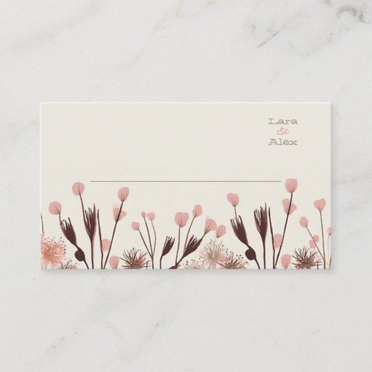 Boho Wildflower Wedding Plaatskaartje (Voorkant)