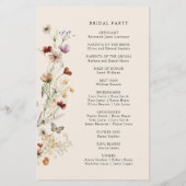 Boho Wildflower Wedding Programme (Achterkant)