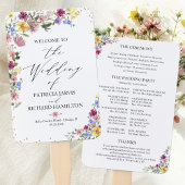 Boho Wildflower Wedding Programme Handwaaier