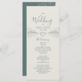 Boho Wildflower Wedding Programme Programmakaart