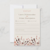 Boho Wildflower Wedding RSVP Kaart (Voorkant)