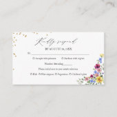 Boho Wildflower Wedding RSVP Kaart (Voorkant)