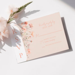 Boho Wildflower Wedding RSVP Kaartje