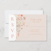 Boho Wildflower Wedding RSVP Kaartje (Voorkant)