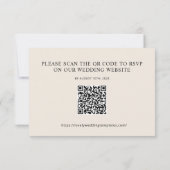 Boho Wildflower Wedding RSVP QR Code Kaart Notitiekaartje (Achterkant)