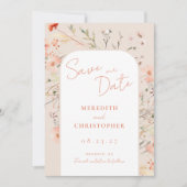 Boho Wildflower Wedding Save The Date (Voorkant)