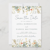 Boho Wildflower Wedding Save The Date (Voorkant)