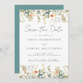 Boho Wildflower Wedding Save The Date