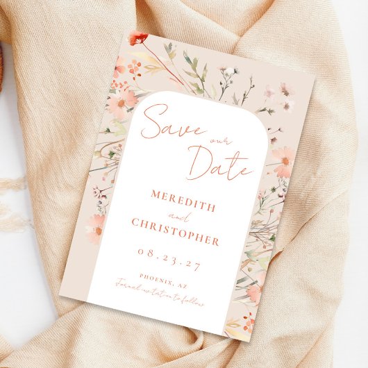 Boho Wildflower Wedding Save The Date