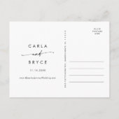 Boho Wildflower Wedding Save the Date Postcard Uitnodiging Briefkaart (Achterkant)