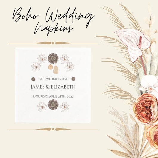 Boho Wildflower Wedding Servet