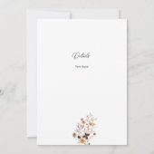 Boho Wildflower Wedding-uitnodiging Kaart (Achterkant)