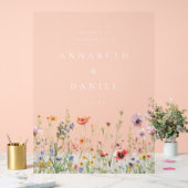 Boho Wildflower Wedding Welcome Acryl Bord (Huwelijk)