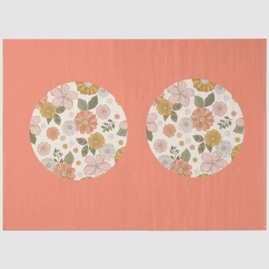 Boho Wildflower Weefselpapier Tissuepapier (Voorkant)