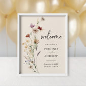 Boho Wildflower Welcome Wedding Poster