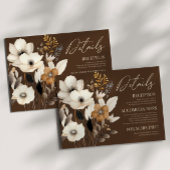 Boho Wildflower Wilde Bloem Bloemen Bruiloft Detai Informatiekaartje