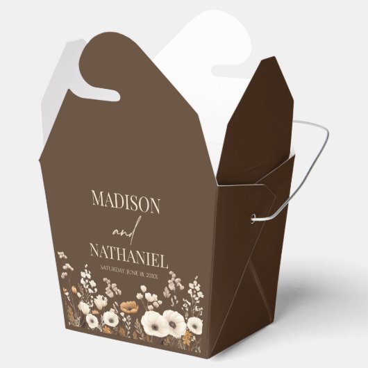 Boho Wildflower Wilde Bloem Bloemen Tuin Bruiloft Bedankdoosjes (Geopend)