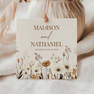 Boho Wildflower Wilde Bloem Bloemen Tuin Bruiloft Bedankjes Labels