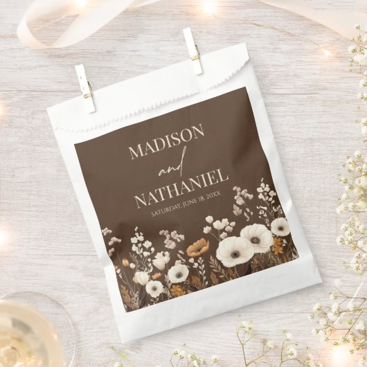 Boho Wildflower Wilde Bloem Bloemen Tuin Bruiloft Bedankzakje (Geknipt)