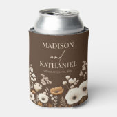 Boho Wildflower Wilde Bloem Bloemen Tuin Bruiloft Blikjeskoeler (Blikje Voorkant)