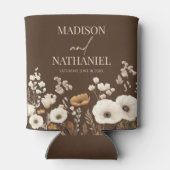 Boho Wildflower Wilde Bloem Bloemen Tuin Bruiloft Blikjeskoeler (Achterkant)