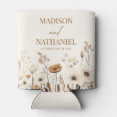 Boho Wildflower Wilde Bloem Bloemen Tuin Bruiloft Blikjeskoeler (Achterkant)