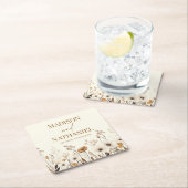 Boho Wildflower Wilde Bloem Bloemen Tuin Bruiloft Kartonnen Onderzetters (Insitu)