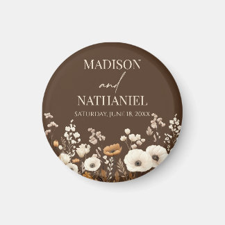 Boho Wildflower Wilde Bloem Bloemen Tuin Bruiloft Magneet