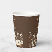 Boho Wildflower Wilde Bloem Bloemen Tuin Bruiloft Papieren Bekers (Rechts)