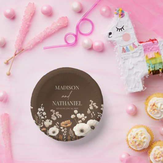 Boho Wildflower Wilde Bloem Bloemen Tuin Bruiloft Papieren Kommen (Feest)