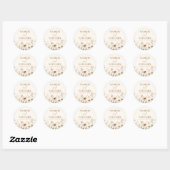 Boho Wildflower Wilde Bloem Bloemen Tuin Bruiloft Ronde Sticker (Vel)