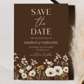 Boho Wildflower Wilde Bloem Bloemen Tuin Bruiloft Save The Date