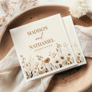 Boho Wildflower Wilde Bloem Bloemen Tuin Bruiloft Servet