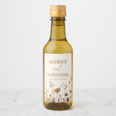 Boho Wildflower Wilde Bloem Bloemen Tuin Bruiloft Wijn Etiket (Voorkant)