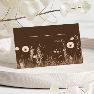 Boho Wildflower Wilde Bloemen Bloemen Bloemen Huwe Plaatskaartje