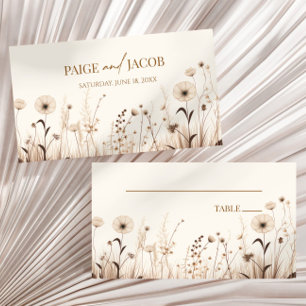 Boho Wildflower Wilde Bloemen Bloemen Bloemen Huwe Plaatskaartje