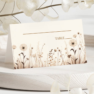 Boho Wildflower Wilde Bloemen Bloemen Bloemen Huwe Plaatskaartje