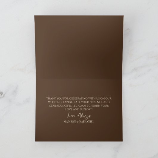 Boho Wildflower Wilde Bloemen Bloementuin Bedankkaart (Binnen)