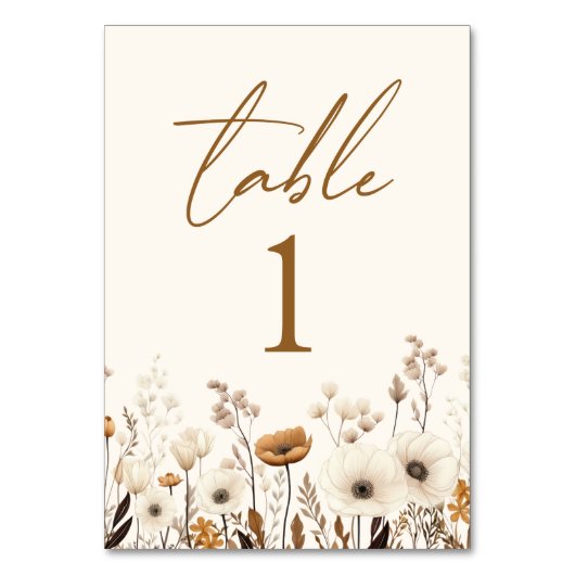 Boho Wildflower Wilde Bloemen Bloementuin Trouwen Kaart (Achterkant)