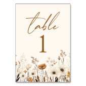 Boho Wildflower Wilde Bloemen Bloementuin Trouwen Kaart (Voorkant)